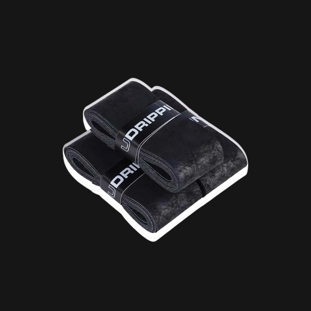 black pickleball grips pack rolled overgrips set