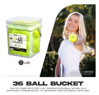 Franklin X-40 outdoor pickleballs 36-ball bucket