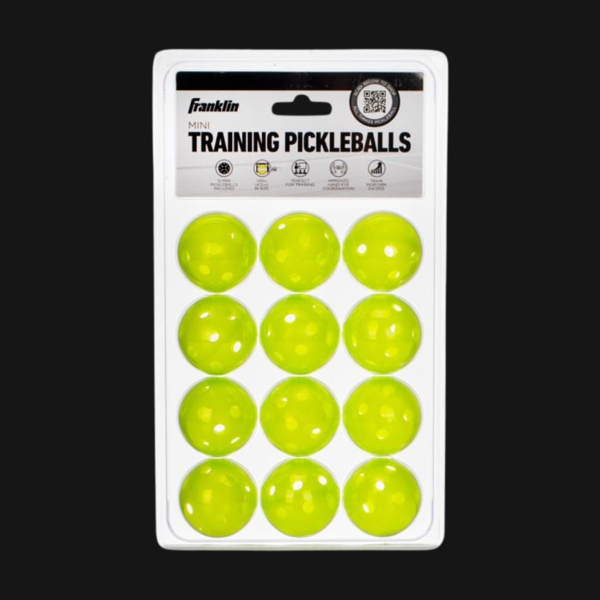 Mini Training Pickleballs (12 Pack)