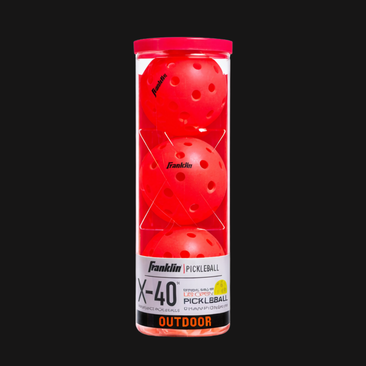 Franklin X-40 lava outdoor pickleballs
