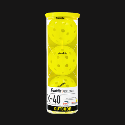 Franklin X-40 yellow outdoor pickleballs 3-pack
