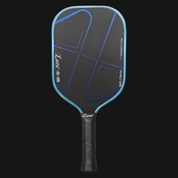 Front view of Luzz Pro 4 Blue Blaze Inferno pickleball paddle