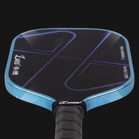 Luzz Pro 4 Blue Blaze Inferno carbon fiber pickleball paddle with MPP core and blue edge guard