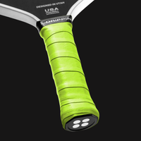 neon green pickleball grip on paddle handle tacky overgrip