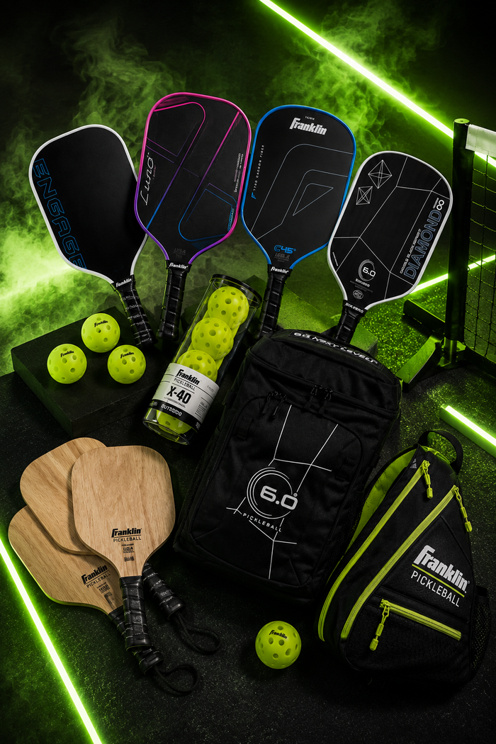 Pickleball paddles, balls, bags and accessories from leading brands