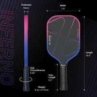 Luzz Inferno paddle carbon fiber surface detail