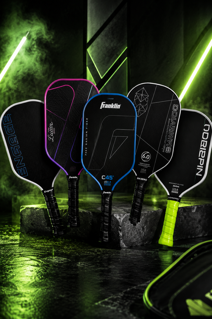 Pickleball paddles from Franklin, Engage, Luzz and Six Zero